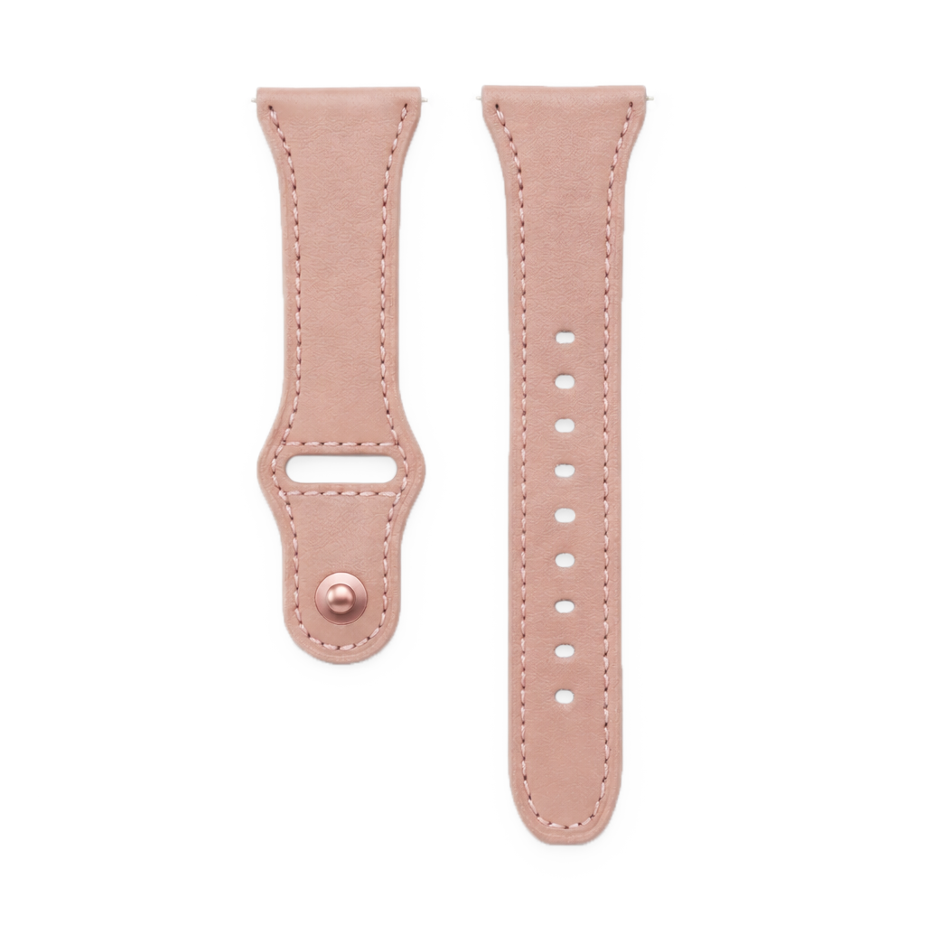 Correa  de cuero rosa con hebilla moderna